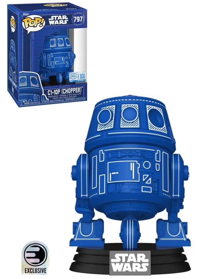 Star Wars C1-10P (Chopper) Blueprint Funko Pop! Vinyl Figure #797 - Entertainment Earth Exclusive