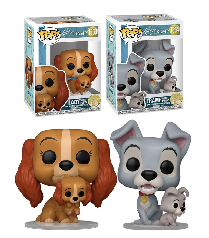 Lady and the Tramp 70th Anniversary Funko Pop Vinyl Figures