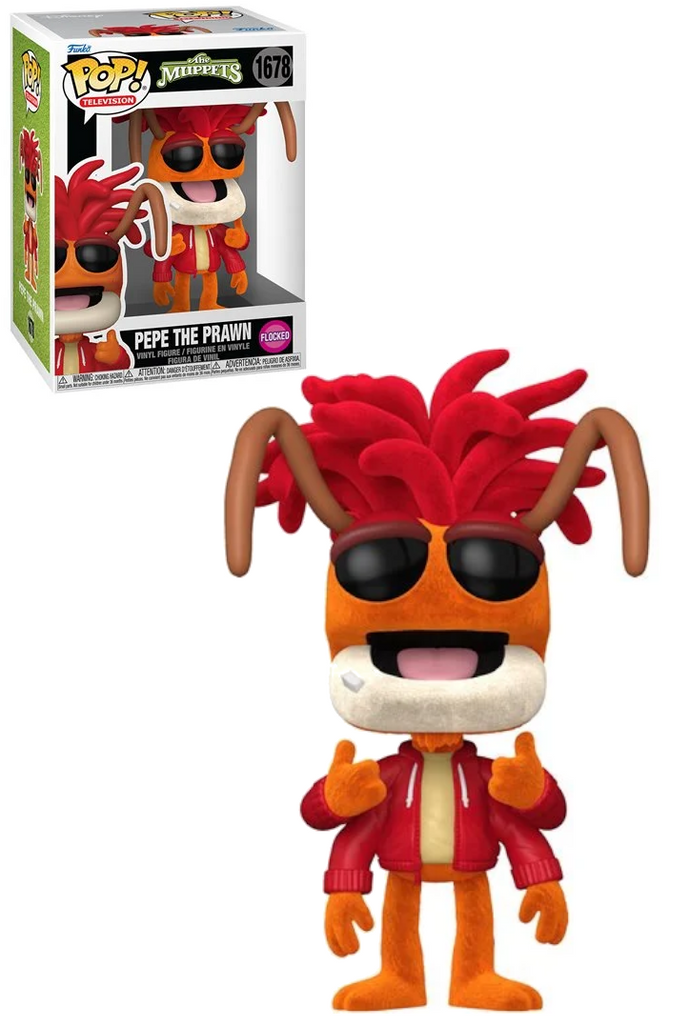 The Muppets Pepe the Prawn Flocked Funko Pop Vinyl Figure #1678 - Specialty