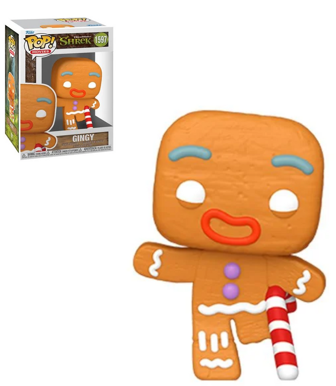 Shrek DreamWorks 30th Anniversary Gingy with Candy Cane Funko Pop Vinyl Figure #1597