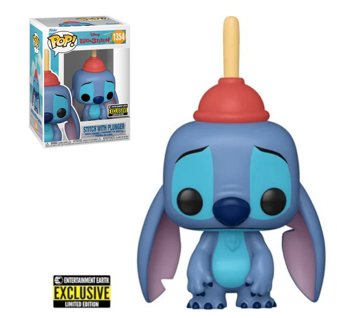 Lilo & Stitch Stitch with Plunger Funko Pop! Vinyl Figure #1354 - EEnment Earth Exclusive