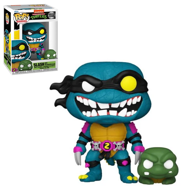 Teenage Mutant Ninja Turtles Slash with Pre-Mutated Slash Funko Pop Vinyl Figure #1558 and Buddy