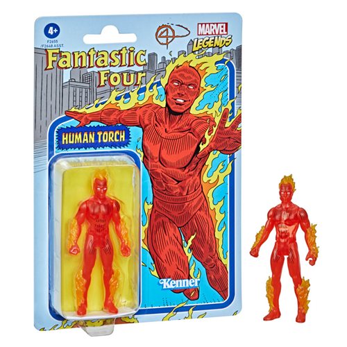 Marvel Legends Retro Collection Fantastic 4 Human Torch 3 3/4-Inch Action Figure