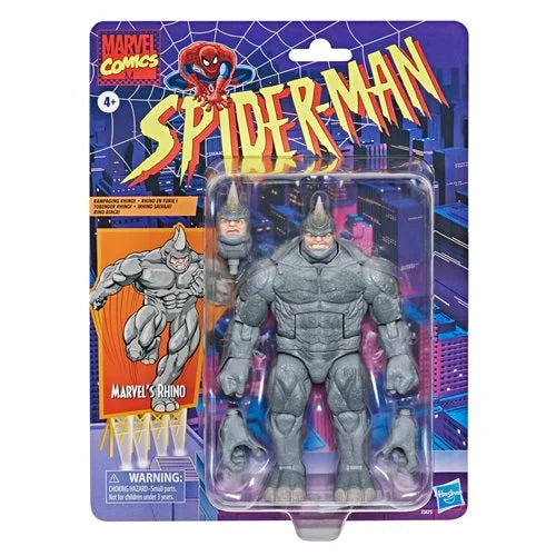 Spider-Man Retro Marvel Legends Rhino 6-Inch Action Figure