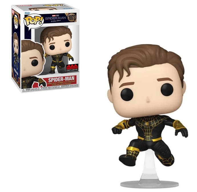 Spider-Man: No Way Home Unmasked Spider-Man Black Suit Pop! Vinyl Figure - AAA